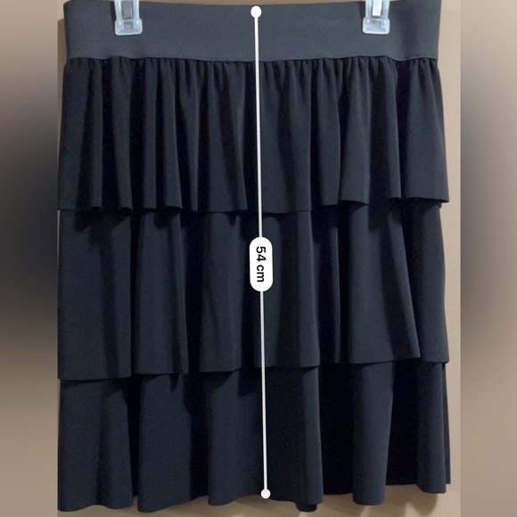 Annalee + Hope Ladies Size L Black Tiered Skirt - Picture 12 of 13